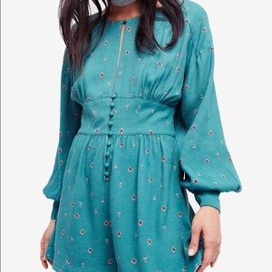 🦋NWT • Free People • Green Comb Romper